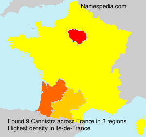 Surname Cannistra in France