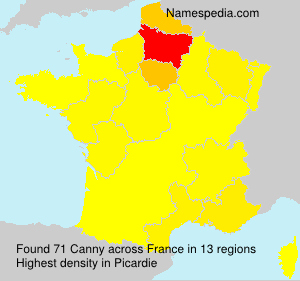 Surname Canny in France Surname Canny in France