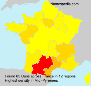 Surname Cans in France Surname Cans in France
