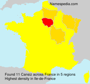 Surname Cansiz in France Surname Cansiz in France
