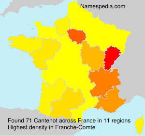 Surname Cantenot in France