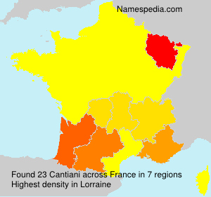 Surname Cantiani in France Surname Cantiani in France