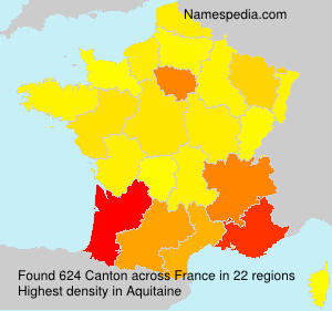 Surname Canton in France Surname Canton in France
