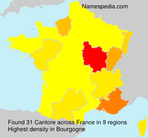 Surname Cantore in France Surname Cantore in France
