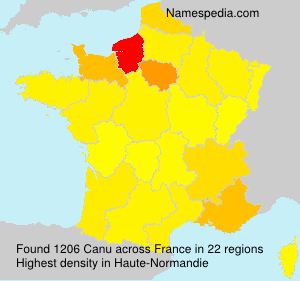 Surname Canu in France Surname Canu in France