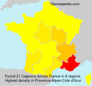Surname Capezza in France Surname Capezza in France