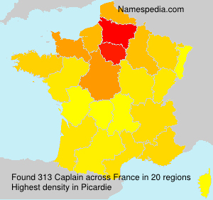 Surname Caplain in France Surname Caplain in France