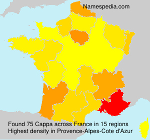 Surname Cappa in France Surname Cappa in France