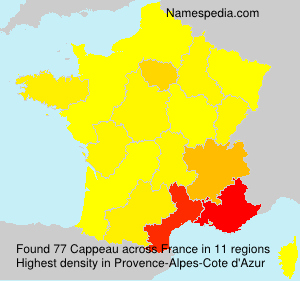 Surname Cappeau in France Surname Cappeau in France