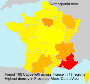 Surname Cappelletti in France