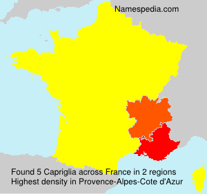 Surname Capriglia in France Surname Capriglia in France