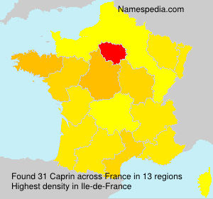 Surname Caprin in France Surname Caprin in France