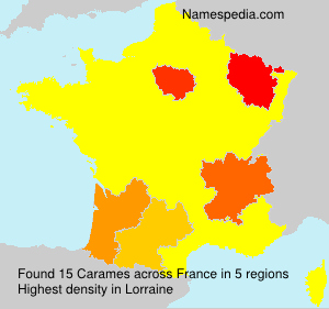 Surname Carames in France