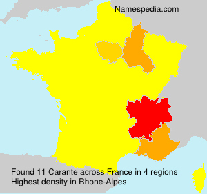 Surname Carante in France Surname Carante in France