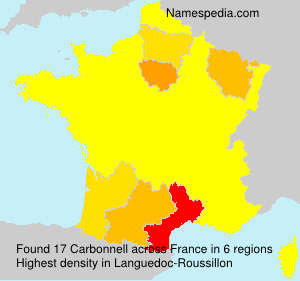 Surname Carbonnell in France Surname Carbonnell in France
