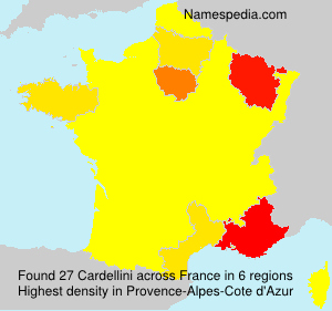 Surname Cardellini in France Surname Cardellini in France