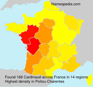 Surname Cardinaud in France Surname Cardinaud in France
