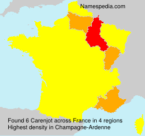 Surname Carenjot in France Surname Carenjot in France
