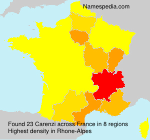 Surname Carenzi in France Surname Carenzi in France