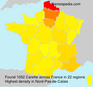 Surname Carette in France Surname Carette in France
