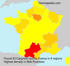 Surname Cargnello in France Surname Cargnello in France