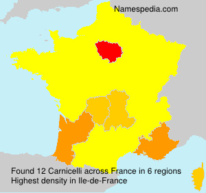 Surname Carnicelli in France Surname Carnicelli in France