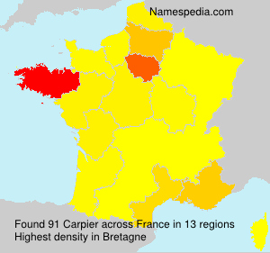 Surname Carpier in France Surname Carpier in France