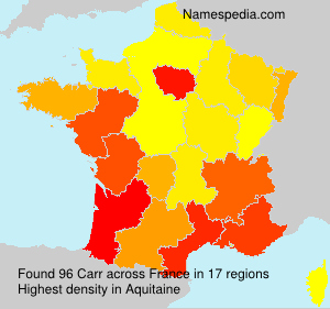 Surname Carr in France Surname Carr in France