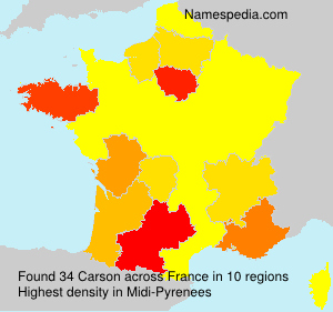 Surname Carson in France
