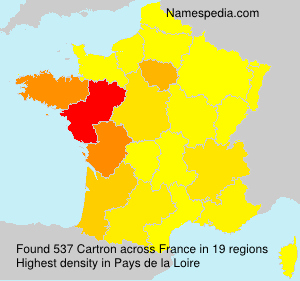 Surname Cartron in France Surname Cartron in France