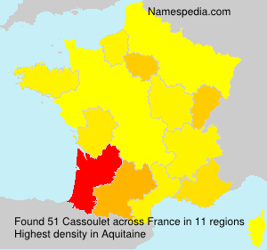 Surname Cassoulet in France Surname Cassoulet in France