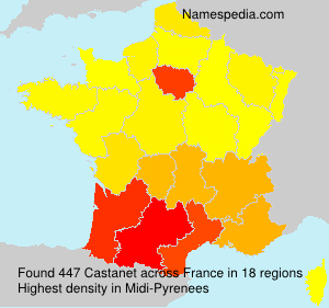 Surname Castanet in France Surname Castanet in France