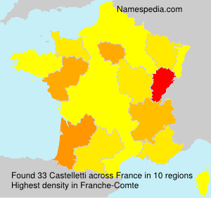 Surname Castelletti in France Surname Castelletti in France