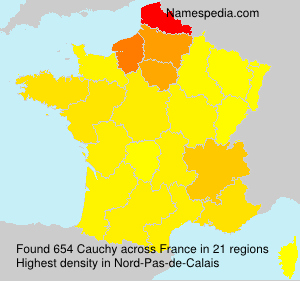 Surname Cauchy in France Surname Cauchy in France