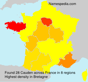 Surname Cauden in France Surname Cauden in France