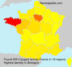 Surname Caugant in France Surname Caugant in France