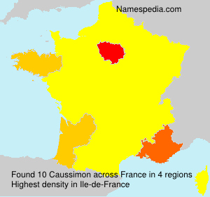Surname Caussimon in France Surname Caussimon in France