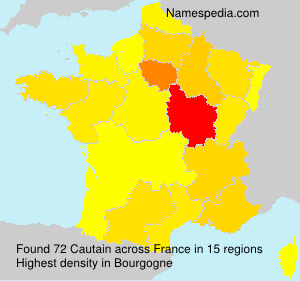 Surname Cautain in France Surname Cautain in France