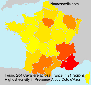 Surname Cavaliere in France Surname Cavaliere in France