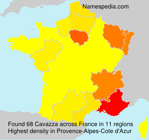 Surname Cavazza in France Surname Cavazza in France
