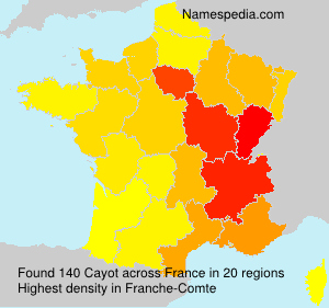 Surname Cayot in France Surname Cayot in France