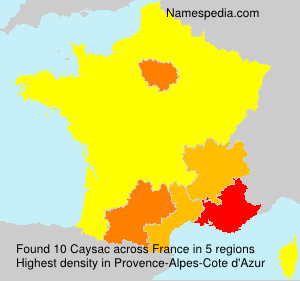 Surname Caysac in France Surname Caysac in France