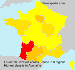 Surname Cazayus in France Surname Cazayus in France