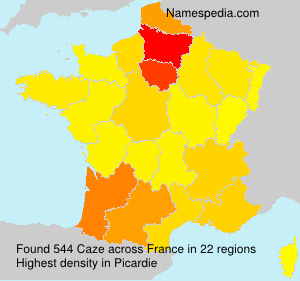 Surname Caze in France Surname Caze in France