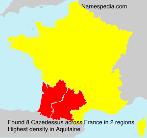 Surname Cazedessus in France Surname Cazedessus in France