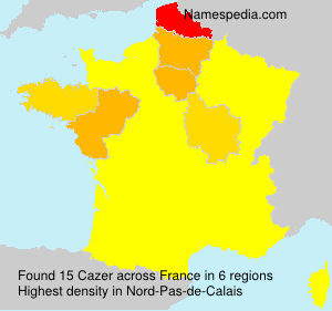 Surname Cazer in France Surname Cazer in France