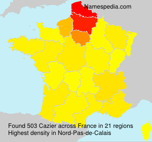 Surname Cazier in France Surname Cazier in France