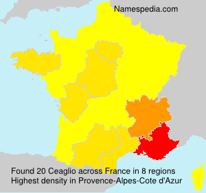 Surname Ceaglio in France Surname Ceaglio in France