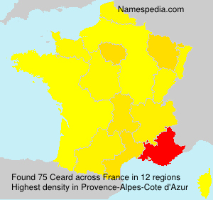 Surname Ceard in France Surname Ceard in France