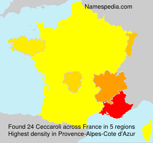 Surname Ceccaroli in France Surname Ceccaroli in France